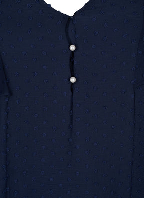 Zizzi Mhajar Blouse in Navy