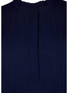 Zizzi Anni Glitter Dress in Navy