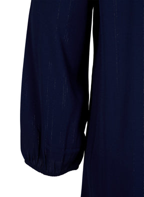 Zizzi Anni Glitter Dress in Navy