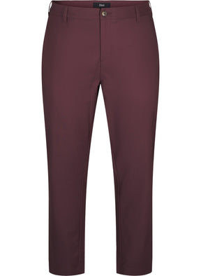 Zizzi Edith Trousers in Burgundy