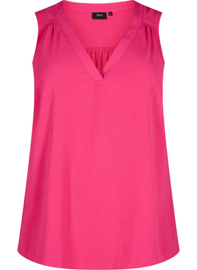 Zizzi Fiffa Sleeveless Top in Pink