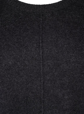Zizzi Vista Knit Jumper in Dark Grey