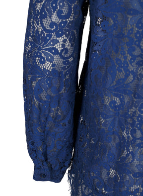 Zizzi Ginsita Lace Blouse in Blue
