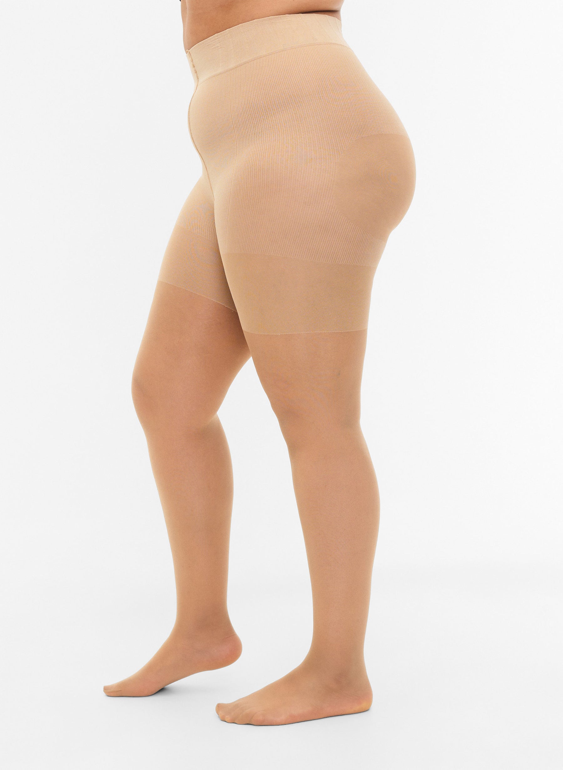 Zizzi 40 Denier Push Up Tights in Nude 