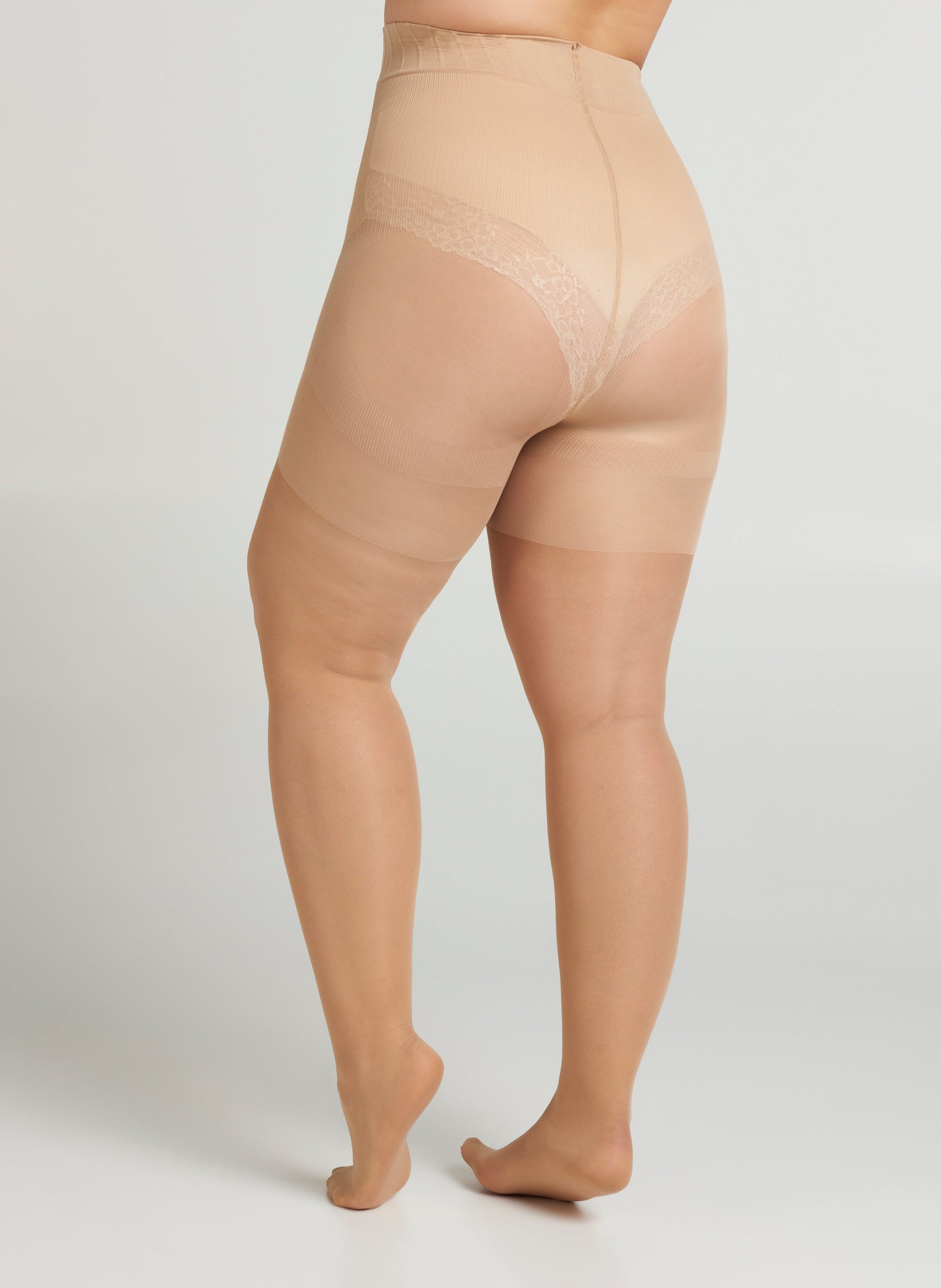 Zizzi 40 Denier Push Up Tights in Nude 