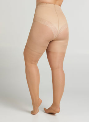 Zizzi 40 Denier Push Up Tights in Nude 