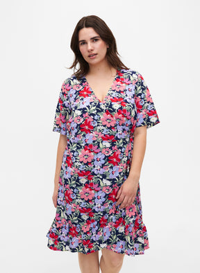 Zizzi Anni Floral Wrap Dress