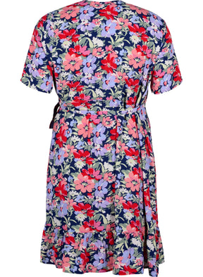 Zizzi Anni Floral Wrap Dress