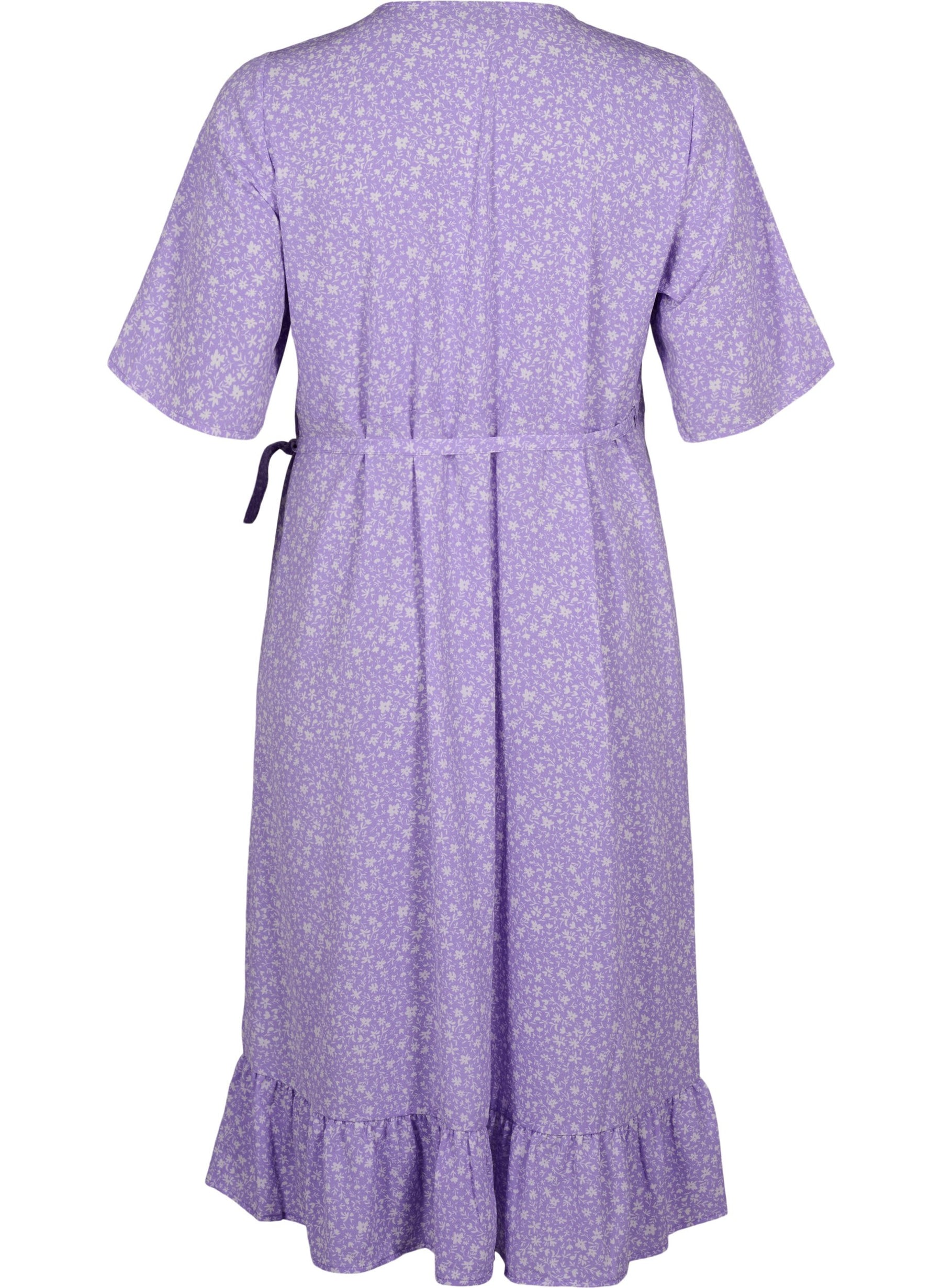 Zizzi Tuilip Wrap Lilac Dress