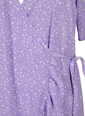 Zizzi Tuilip Wrap Lilac Dress