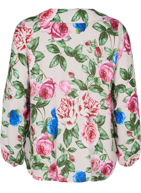 Zizzi Ruby Floral Long Sleeve Blouse