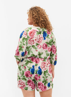 Zizzi Ruby Floral Long Sleeve Blouse