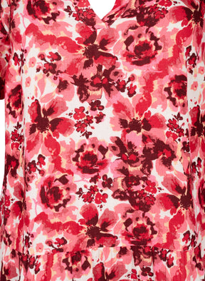 Zizzi Viva Floral Dress in Pink