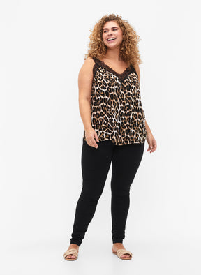 Zizzi Ali Vest in Leopard Print