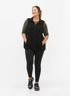 Zizzi Active Odi Waistcoat in Black