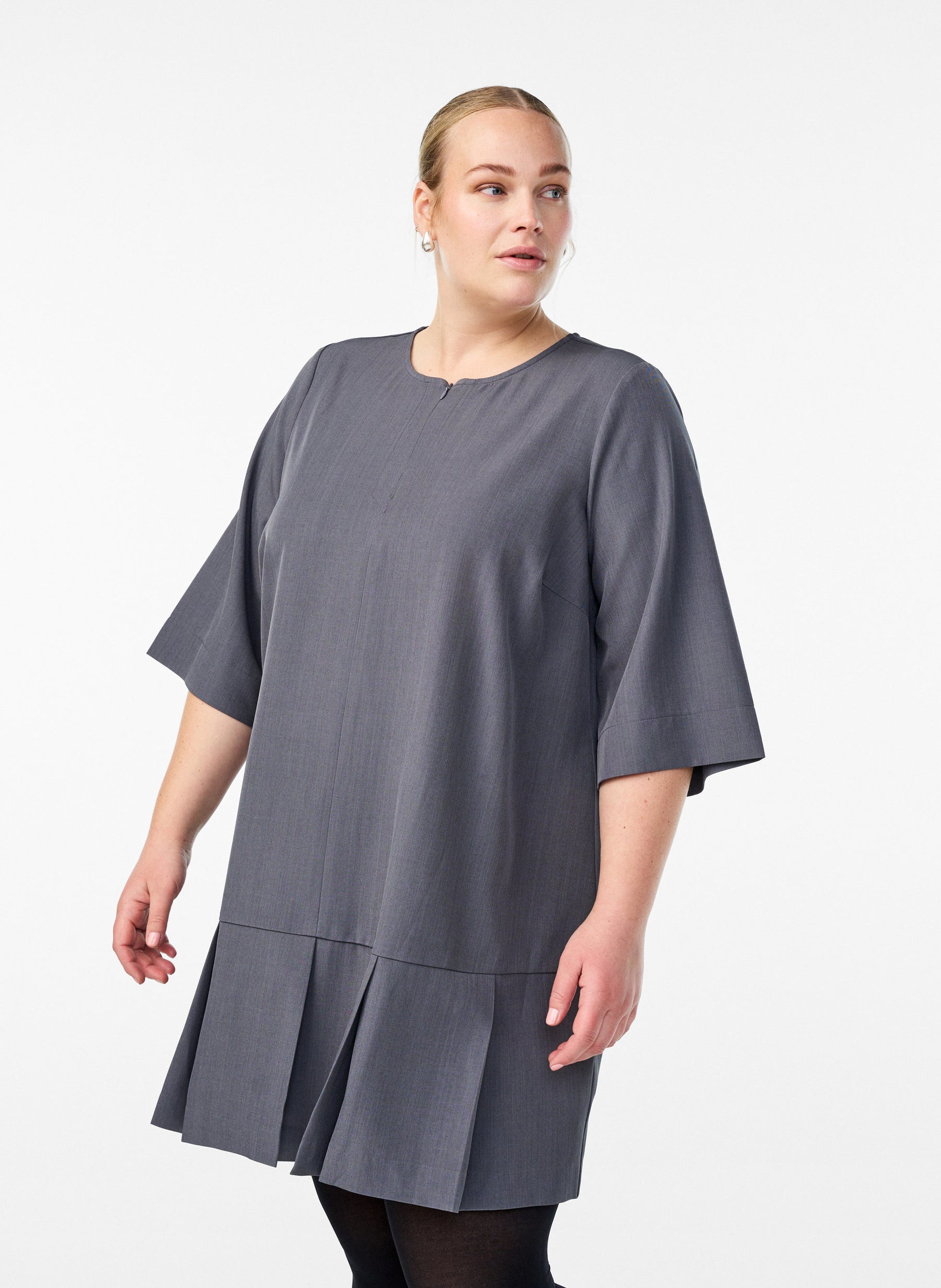 Zizzi Alia Dress in Grey