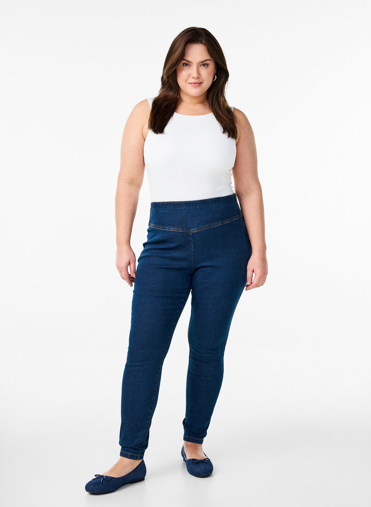 Zizzi Alma Jeggings in Dark Blue
