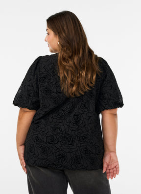 Zizzi Ana Blouse in Black 