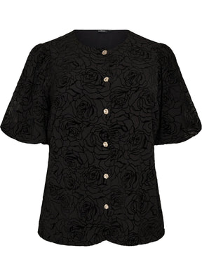 Zizzi Ana Blouse in Black 