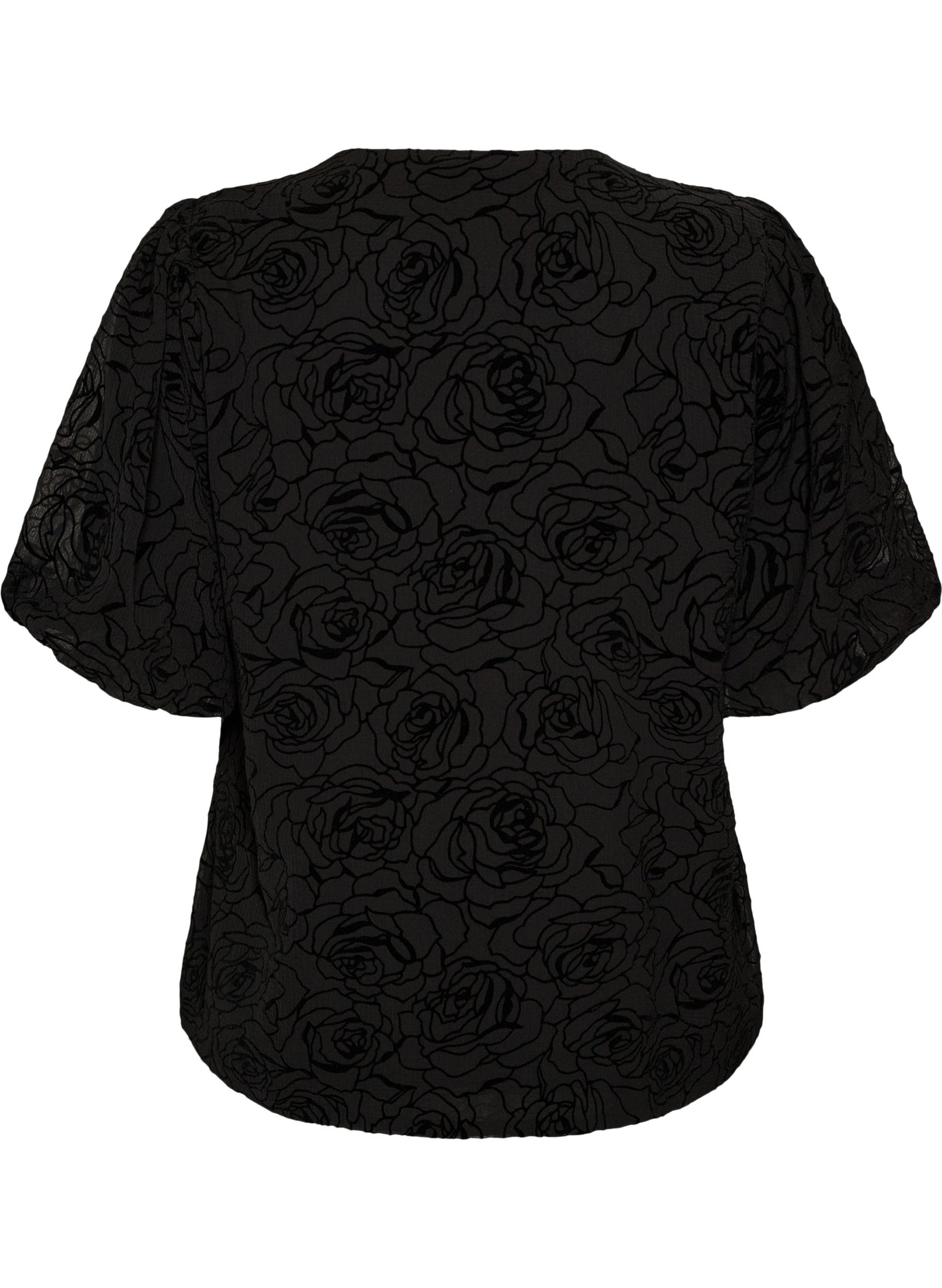 Zizzi Ana Blouse in Black 