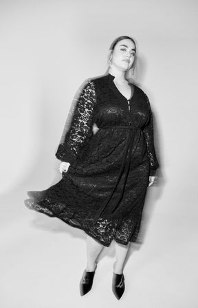 Zizzi Anna Dress in Black