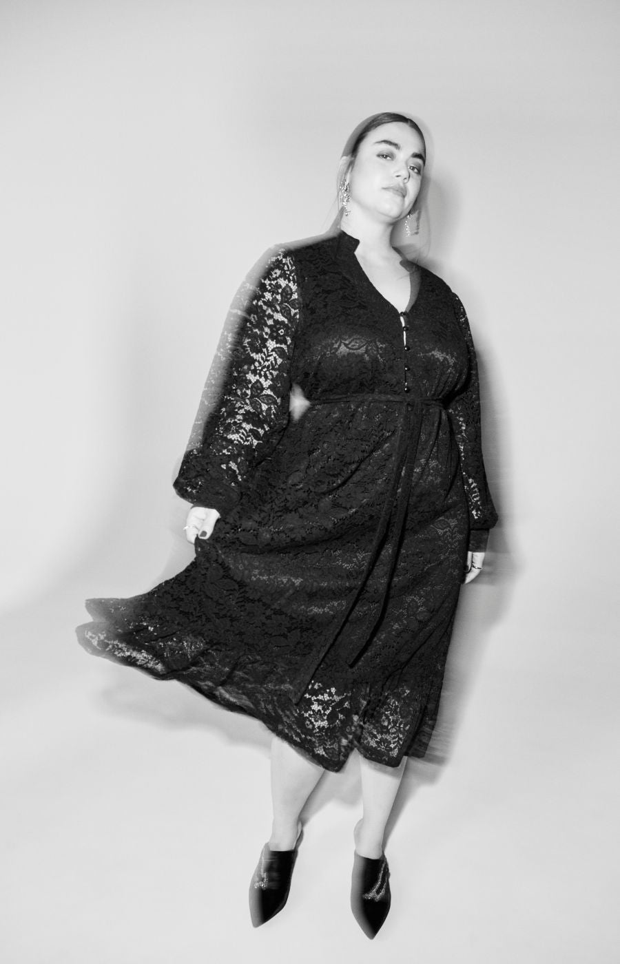 Zizzi Anna Dress in Black