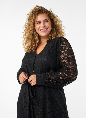 Zizzi Anna Dress in Black