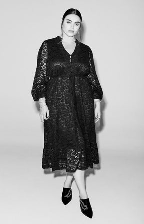 Zizzi Anna Dress in Black