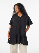 Zizzi Anna Gippi Tunic in Black