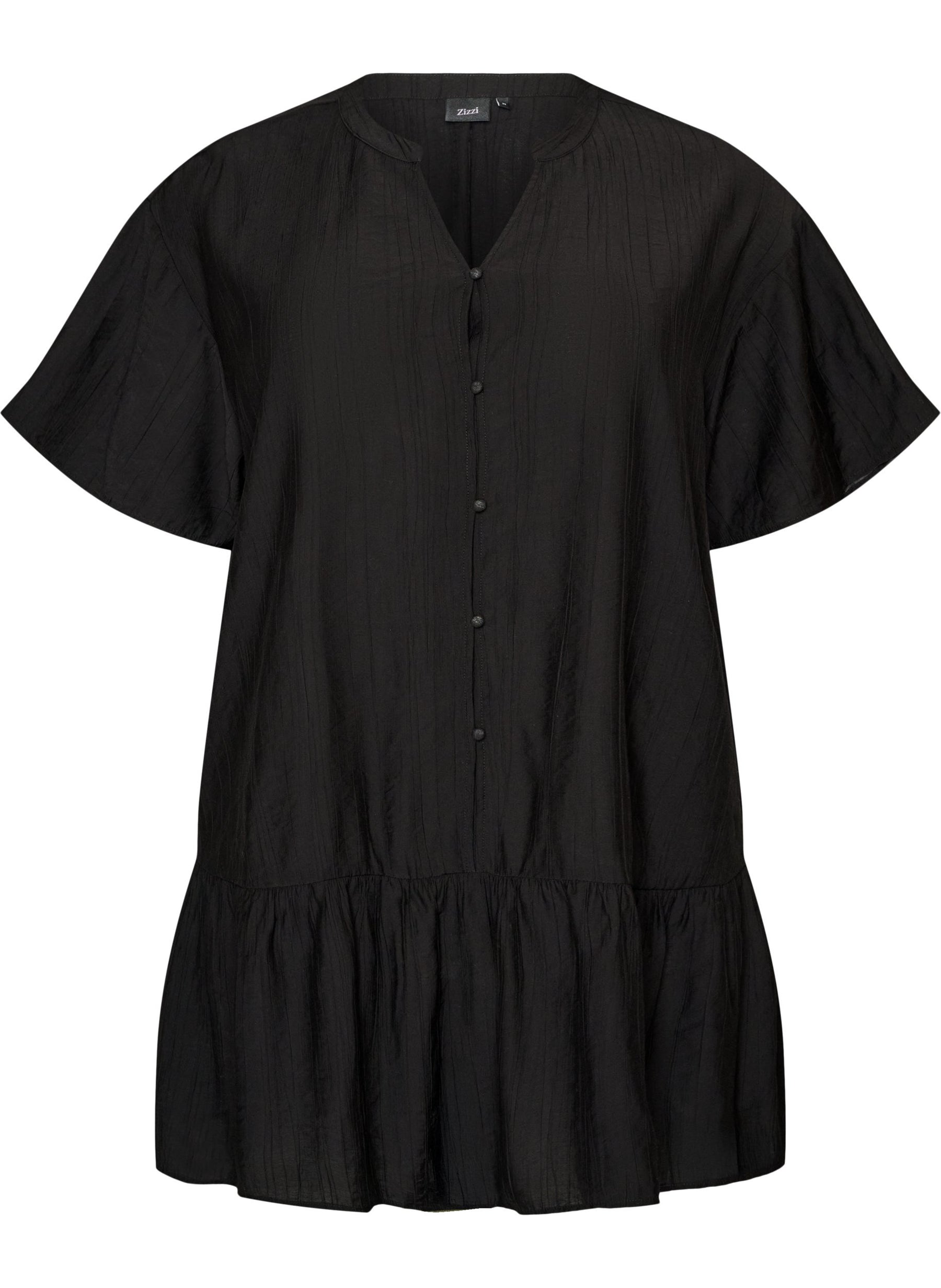 Zizzi Anna Gippi Tunic in Black  