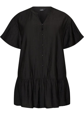 Zizzi Anna Gippi Tunic in Black  