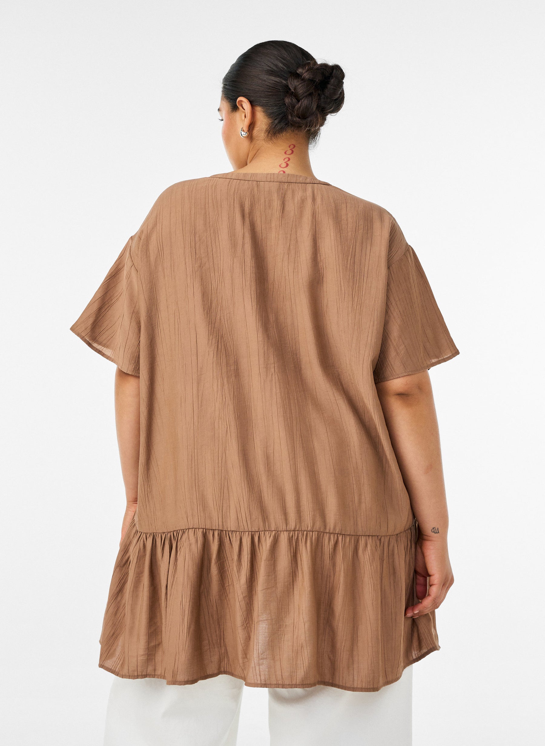 Zizzi Anna Gippi Tunic in Coca Mocha 