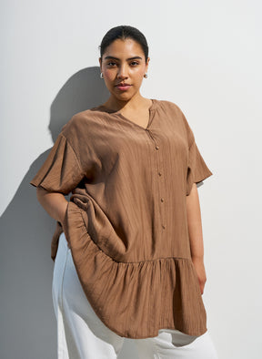 Zizzi Anna Gippi Tunic in Coca Mocha
