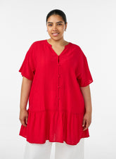  Zizzi Anna Gippi Tunic in Lipstick Red 
