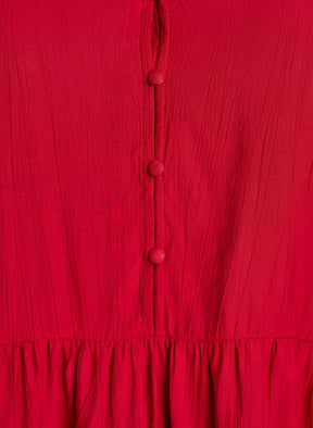 Zizzi Anna Gippi Tunic in Lipstick Red 