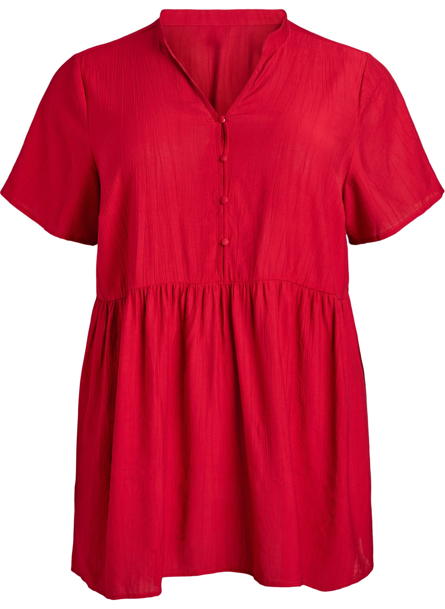 Zizzi Anna Gippi Tunic in Lipstick Red 
