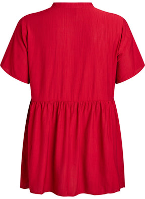 Zizzi Anna Gippi Tunic in Lipstick Red 