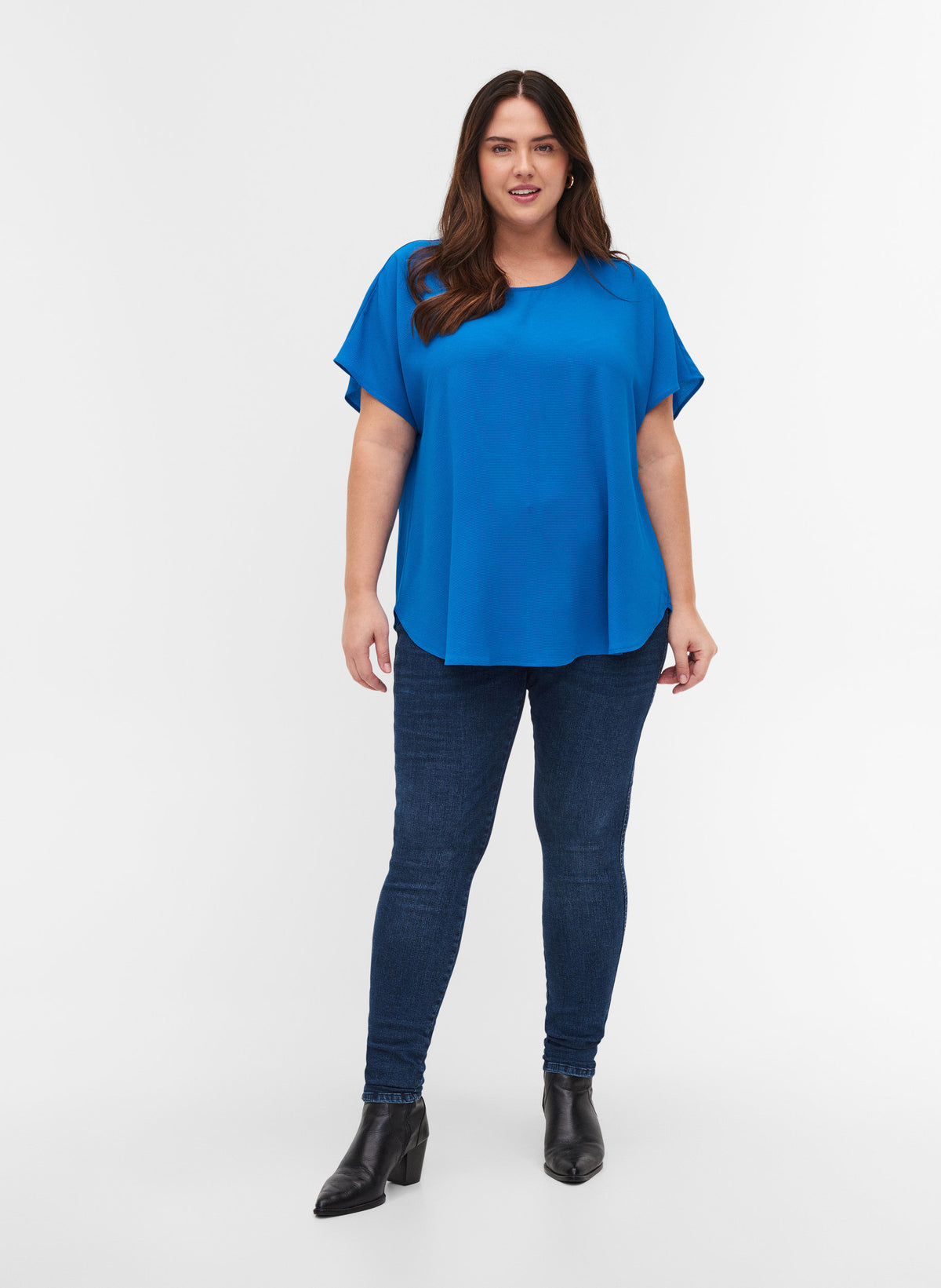 Zizzi Anni Blouse in Blue