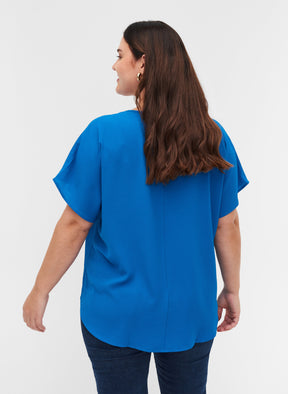Zizzi Anni Blouse in Blue