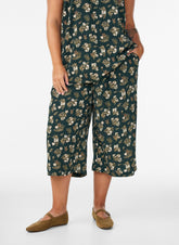 Zizzi Anni Culottes in Green Flower 