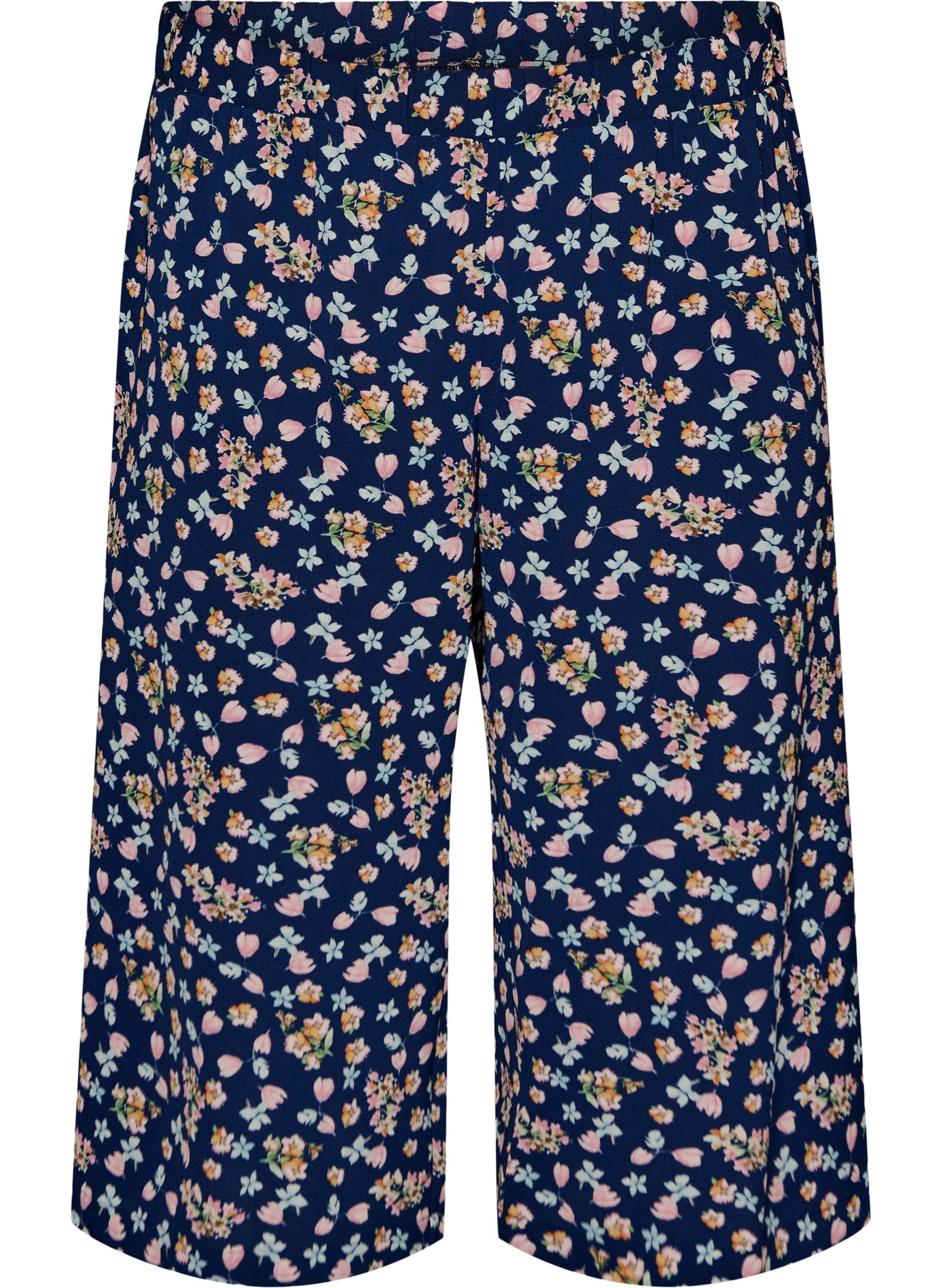 Zizzi Anni Culottes in Peacoat Flower 