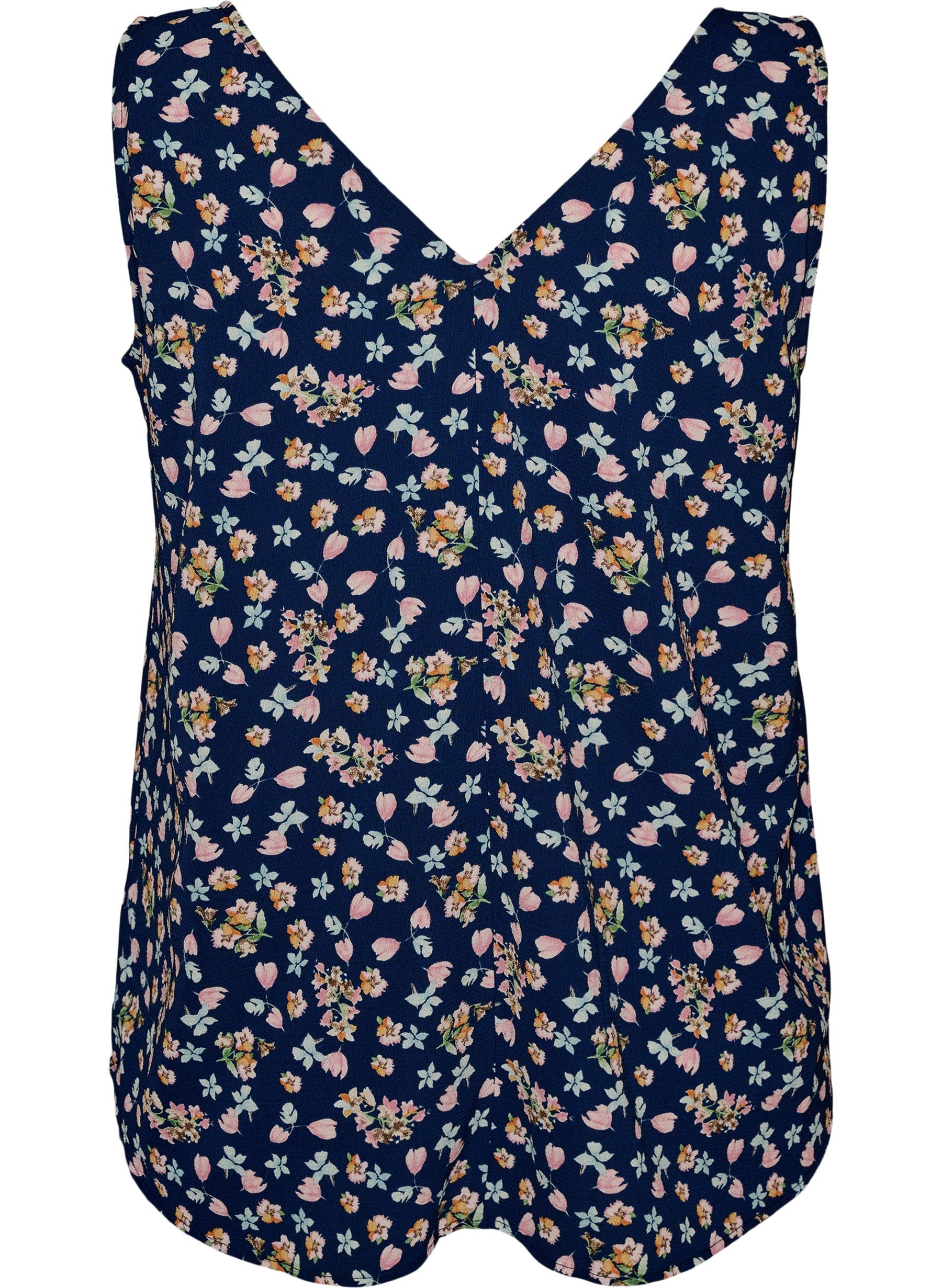 Zizzi Anni Top in Peacoat Flower  