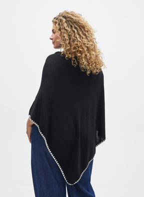 Zizzi Autumn Poncho in Black
