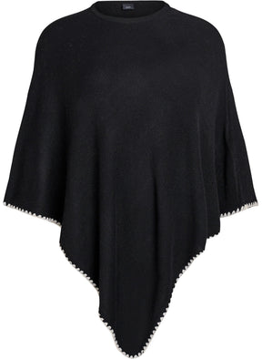 Zizzi Autumn Poncho in Black 