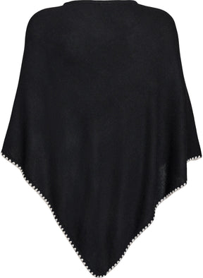Zizzi Autumn Poncho in Black 