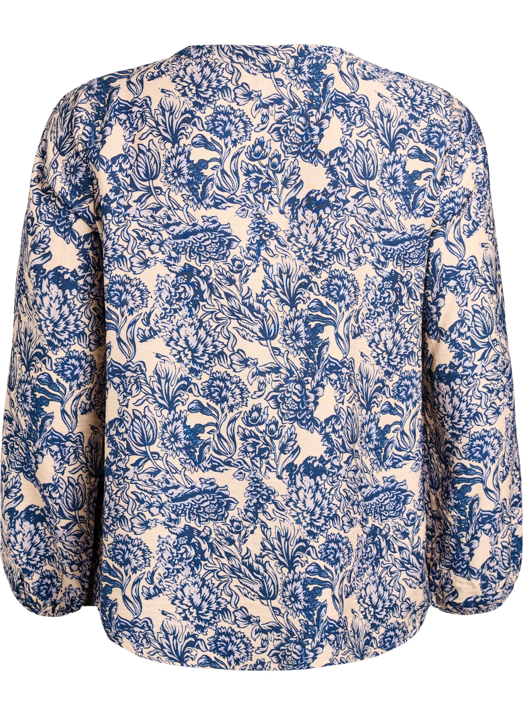 Zizzi Ava Blouse in Blue Flower