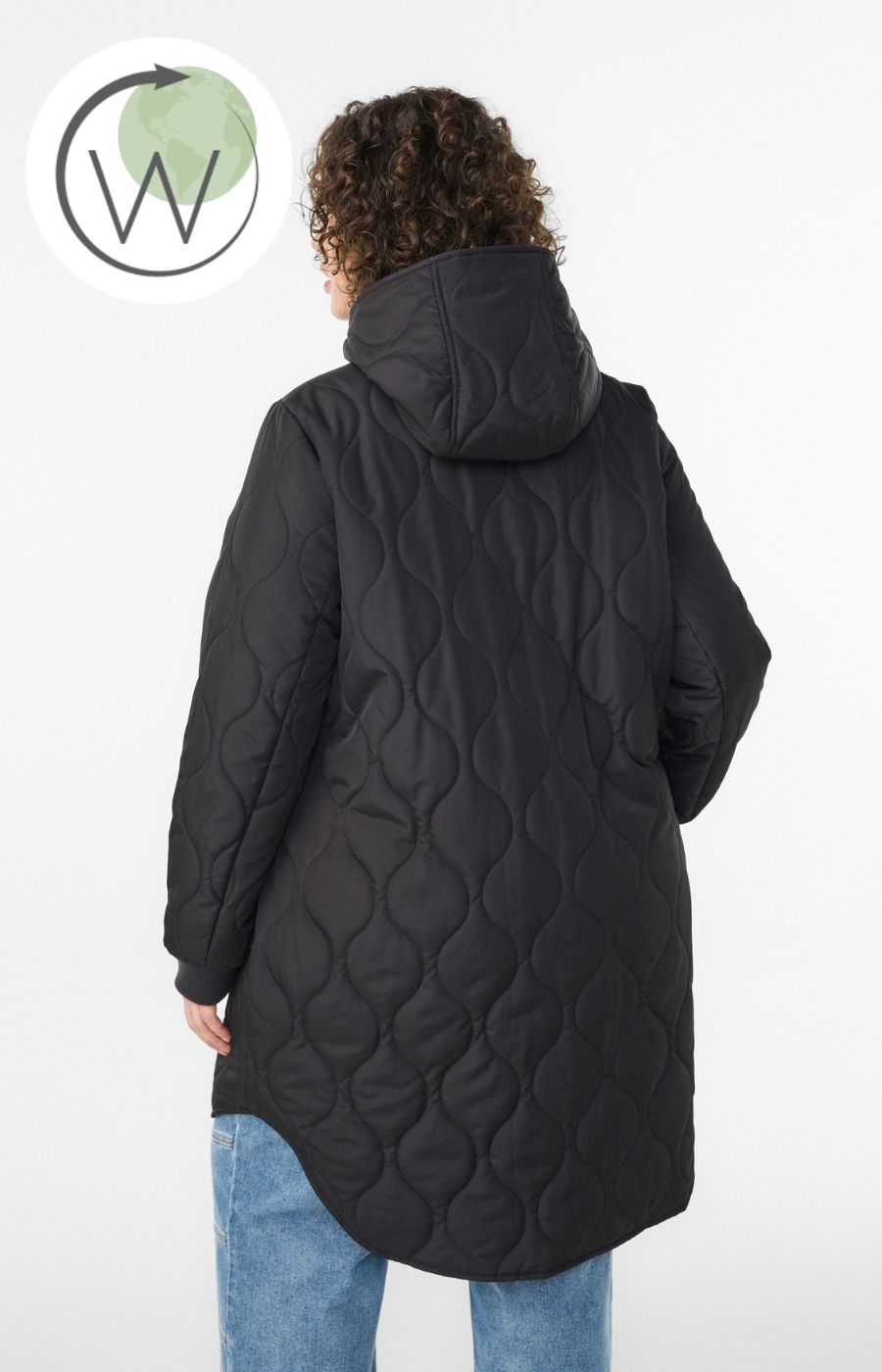 Zizzi Bibi Coat in Black
