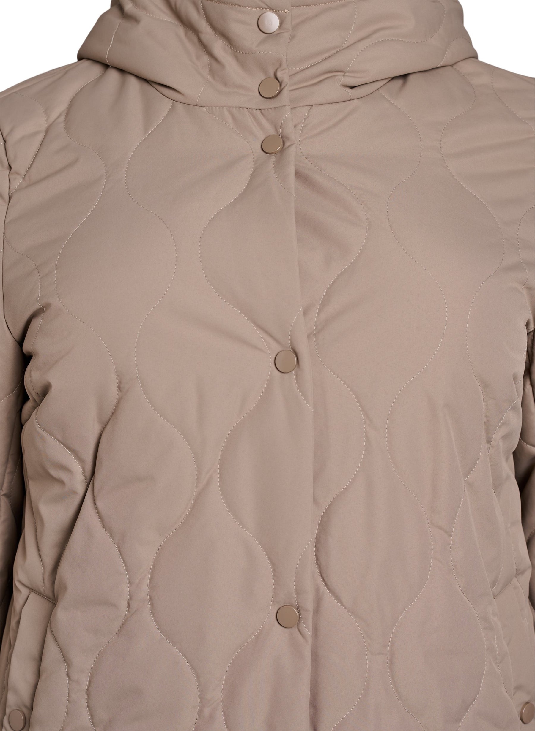 Zizzi Bibi Coat in Taupe