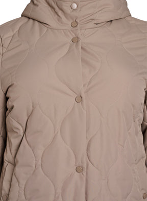 Zizzi Bibi Coat in Taupe