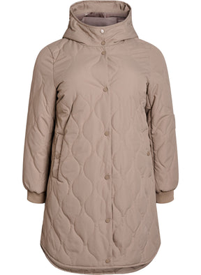 Zizzi Bibi Coat in Taupe